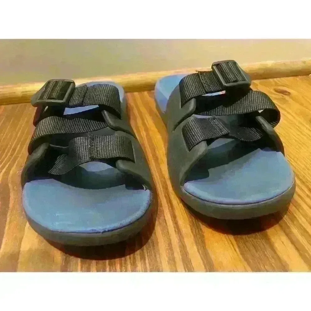 Chaco's Chillos Slide Sport Sandals Navy Blue Boys size 2